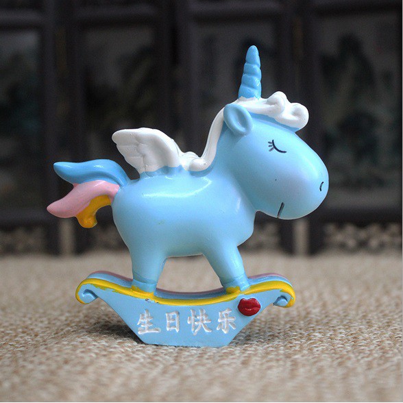 Pajangan Dashboard Mobil SWEET PASTEL UNICORN Kuda Poni bahan Plastik Karet padat LIMITED EDITION