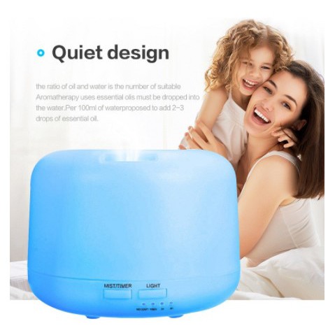 [TIDUR NYENYAK] - Taffware 4 in 1 Aroma Diffuser Humidifier Elektrik + 7 LED - HUMI H770 - White