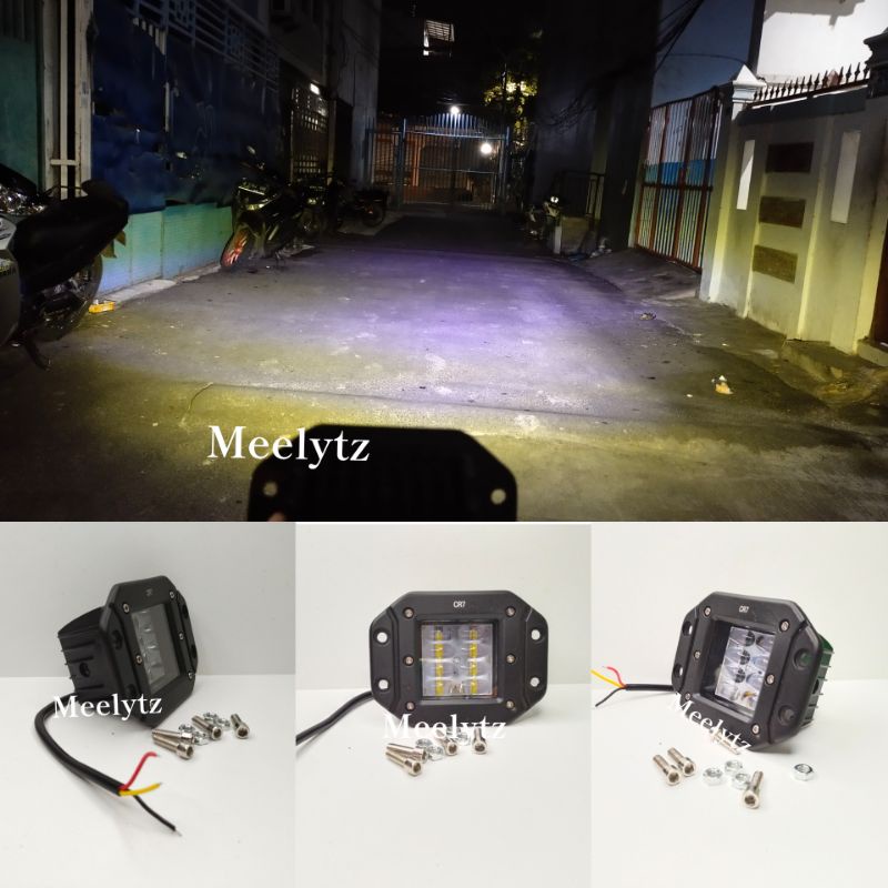 Lampu tembak Led Reflektor depan KLX dll lensa 4D