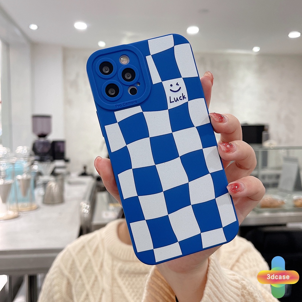 Casing Compatible For IPhone 11 12 13 PRO MAX 6 7 6S 8 Plus X XR XS MAX Se 2020 6SPlus 7Plus 6Plus 8Plus XSMAX Angel Eyes Soft Case Chessboard Luck Smiley Phone Case