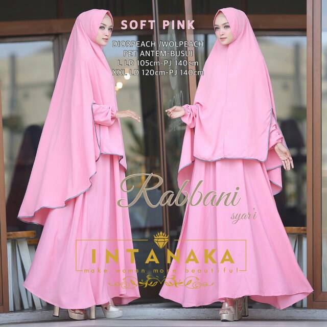 Set Gamis lMuslimah Syari RABBANI, Gamis Haji Gamis Umroh SYR