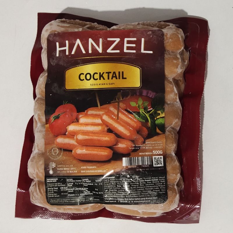 

Hanzel Beef Cocktail/Sosis Sapi dan Ayam 500gr isi 30