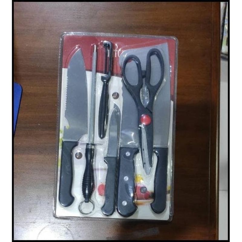 SET PISAU 8 IN 1 / SET PISAU DAPUR / ANEKA UKURAN PISAU 8 MACAM l