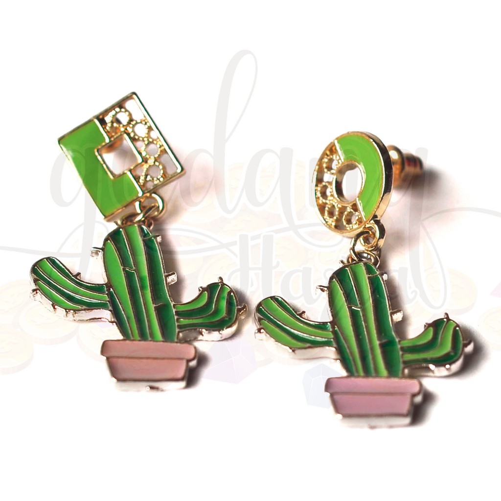 Anting Stud Panjang Cute Cactus Kaktus Lucu GH 203463