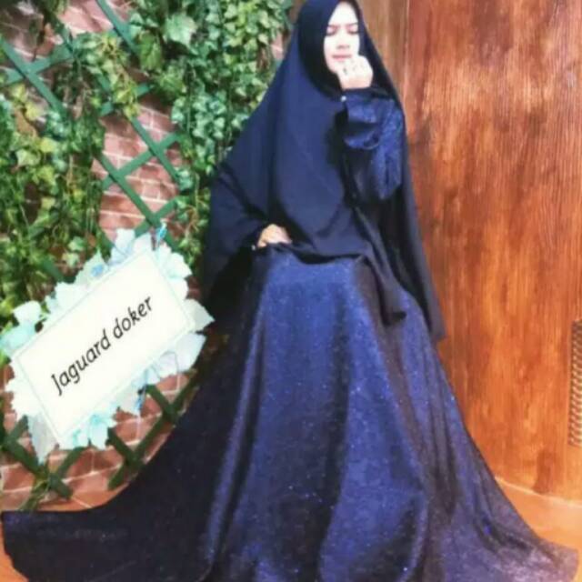 Syarie jaguard metalik glitter