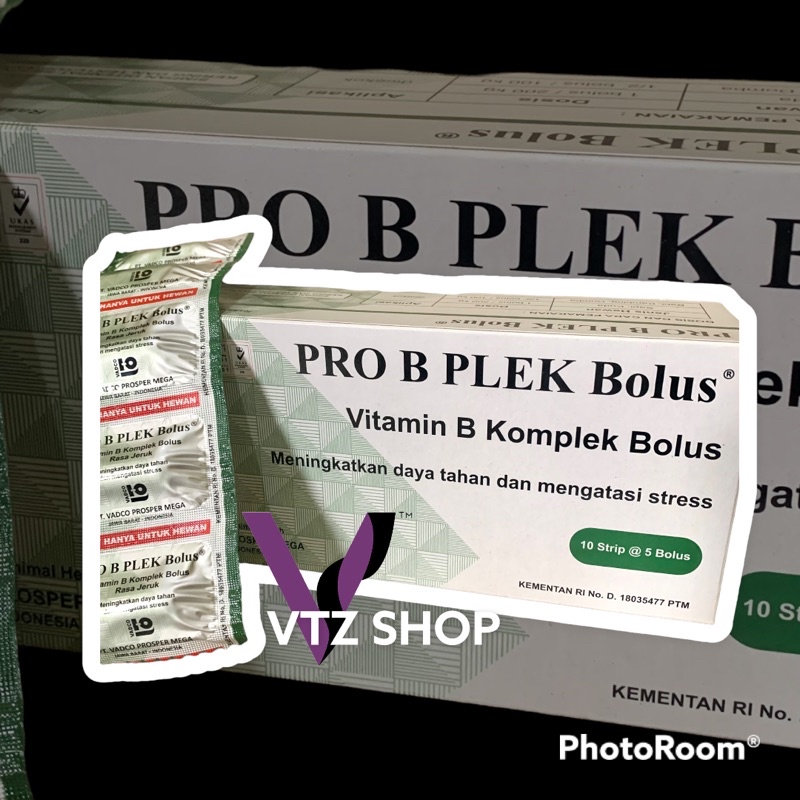 Pro B Plek Bolus Vadco Vitamin B Kompleks Bolus Hewan