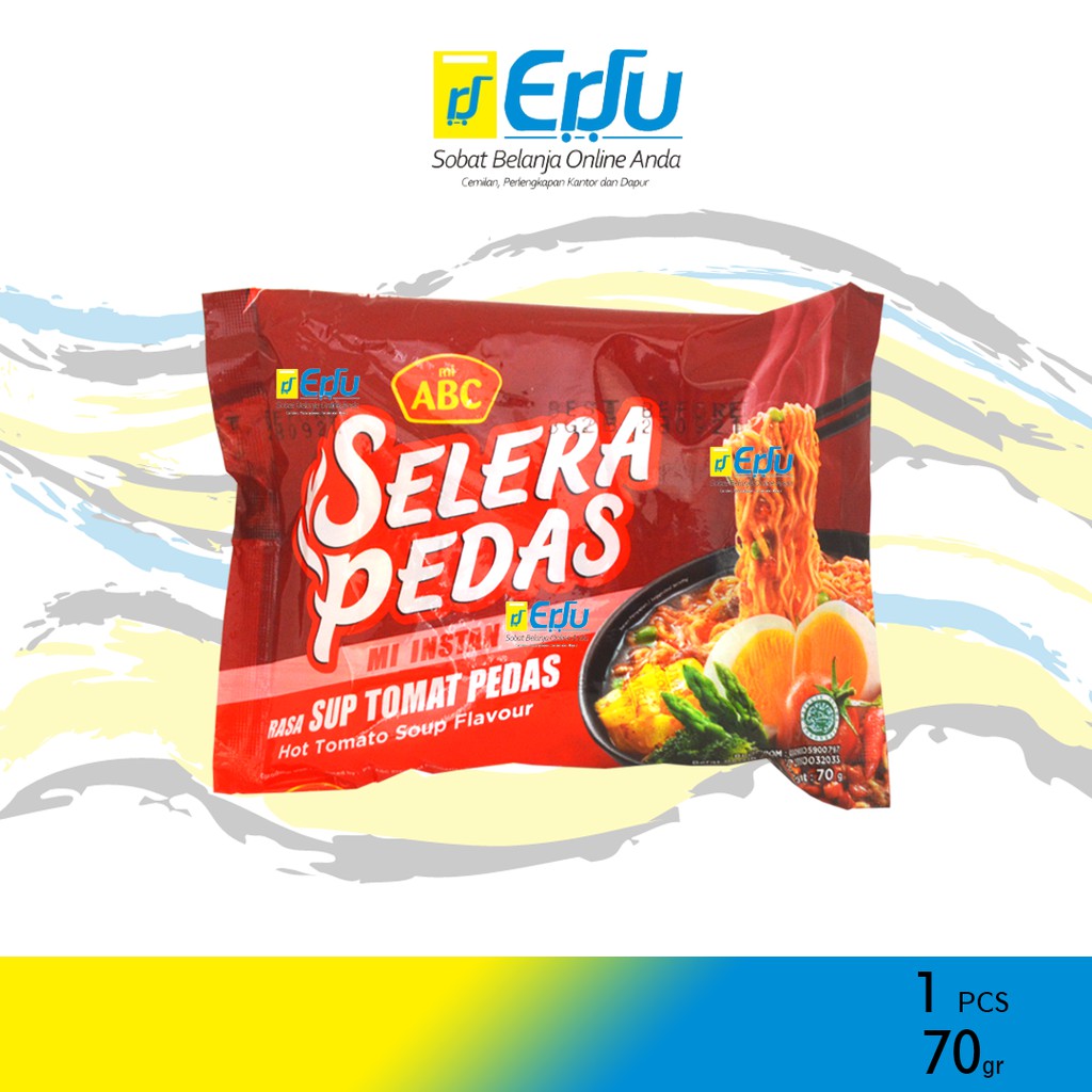 

ECER ABC Selera Pedas Sup Tomat Pedas Mie Instan Kuah Halal MUI - 70gr