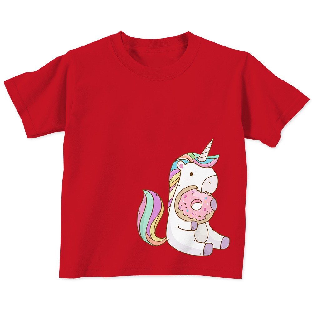 Baju Kaos Untuk Bayi sampai Remaja Unicorn Donut Bahan Katun Combed 30s Lembut dan Nyaman Dipakai