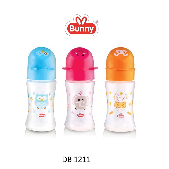 Morinz Lusty Bunny Square Feeding Bottle Botol Susu Tanpa Gagang Dot Bulat 125ml / 250ml