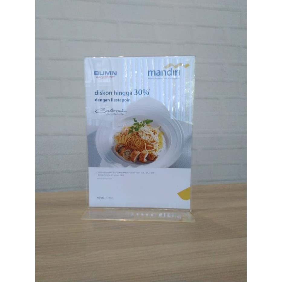 

AKRILIK TENTCARD / NOMOR MEJA / PAPAN NAMA / TEMPAT BROSUR