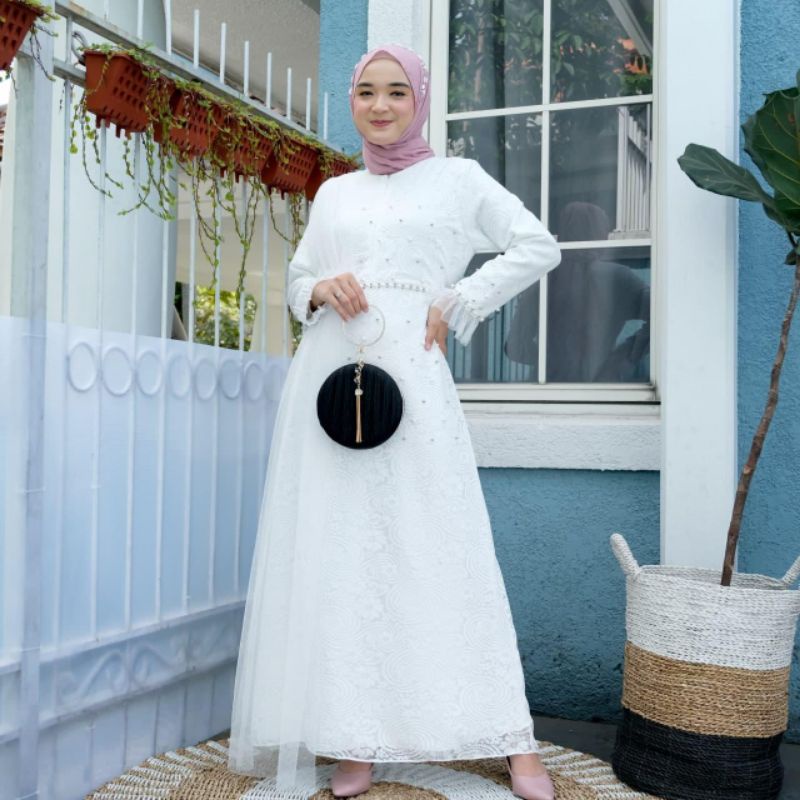 Estelle Tille Brukat Dress Ld 100/Dress Tille Payet/Dress Tile Payet/Dress Tulle/Dress Kondangan