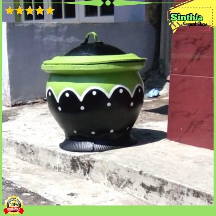 Harja | Tempat Sampah / Pot Bunga Bak Sampah Dari Ban Bekas Motif Stawberry