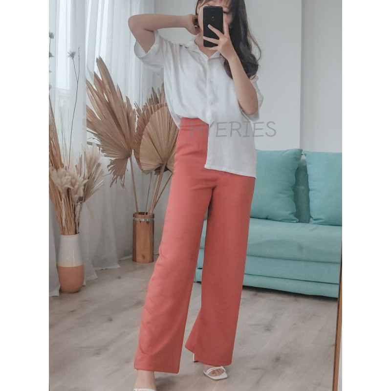 HYERIES SARAH Celana Bawahan Wanita Kulot panjang / Highwaist Kulot Scuba / Culotte Highwaist