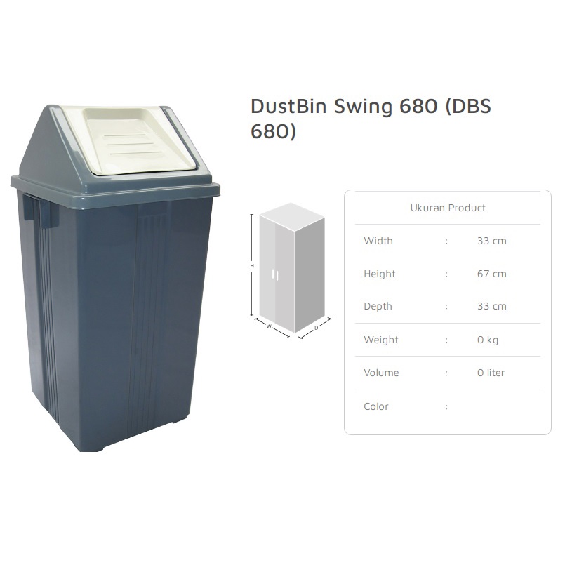 Ready  [COD] CLUB Tempat Sampah Besar + Tutup 42 Liter Kotak Keranjang Tong Sampah Plastik MURAH