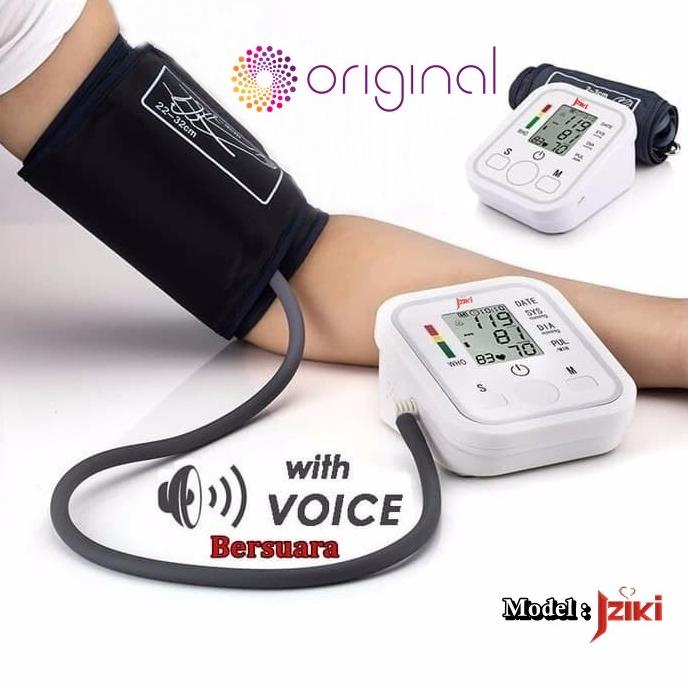 Jziki Tensimeter Digital Bersuara Lengan Atas Blood Pressure Monitor Termurah