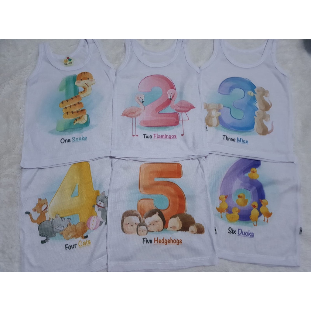 singlet 3-12 bulan JESS MOTIF size M