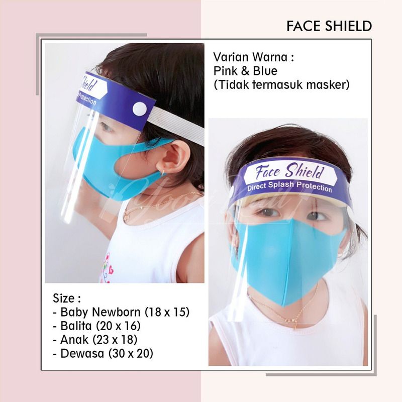 Face shield baby masker bayi anak face shield baby newborn penutup muka anak balita dewasa