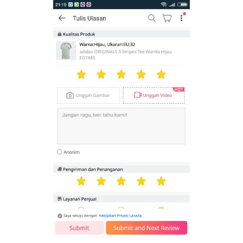 Baju Adidas original