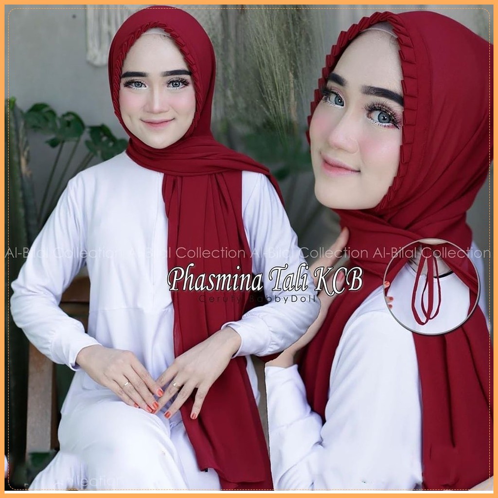 Alny Hijab - Kcb Pashmina Lipit Tali Diamond Italiano / Jilbab Pashmina Tali Lipit