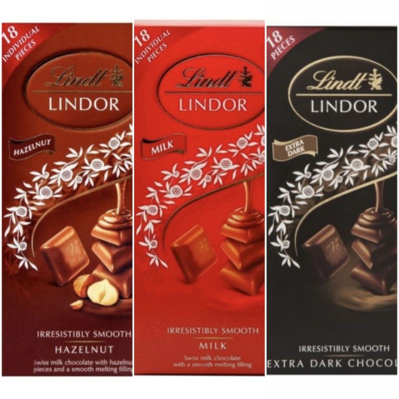 Jual Lindt Lindor Chocolate Irresistibly Smooth Coklat Hazelnut Milk Extra Dark 100 Gram Cokelat 3288