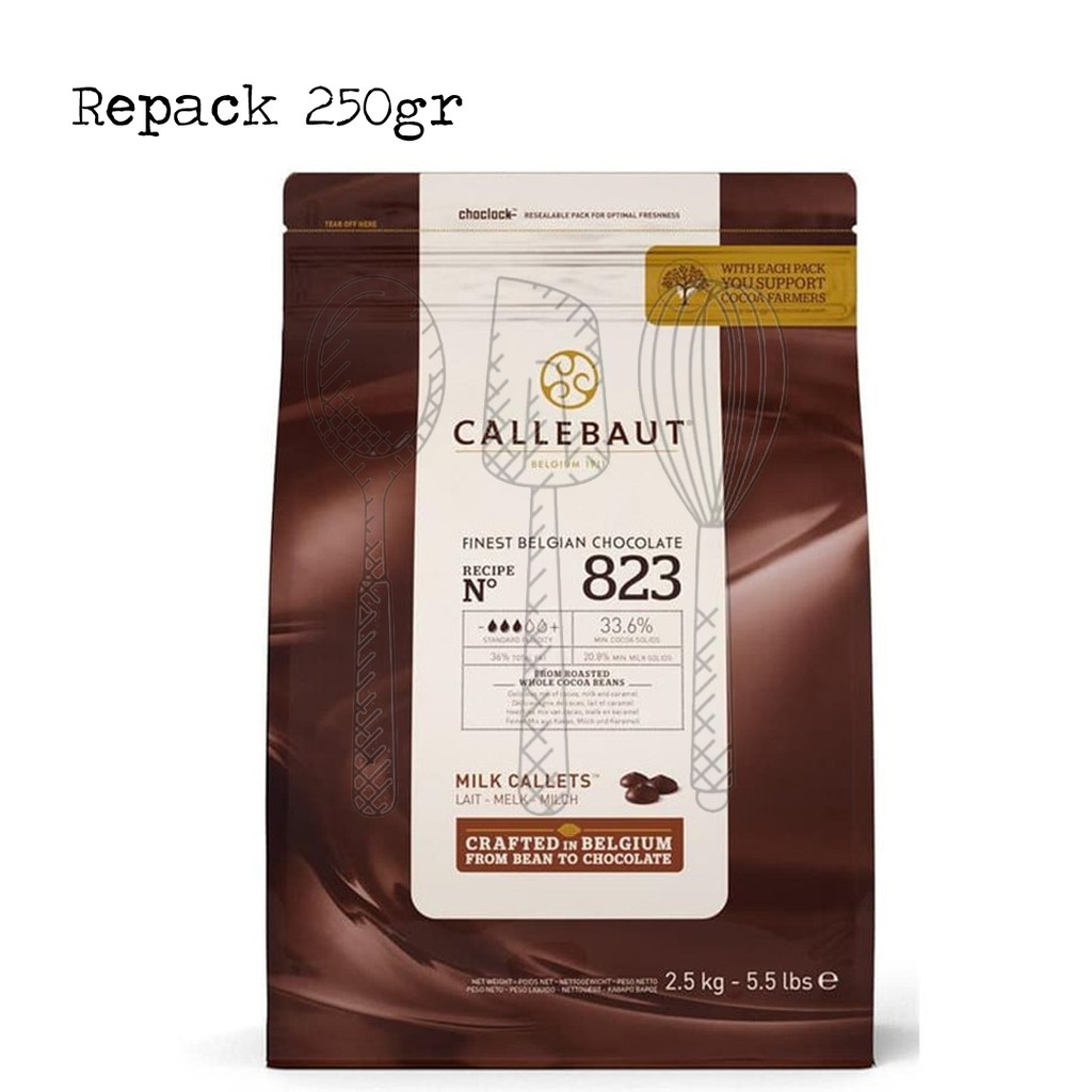 

Callebaut 823 NV Milk Chocolate 33,6% repack 250gr