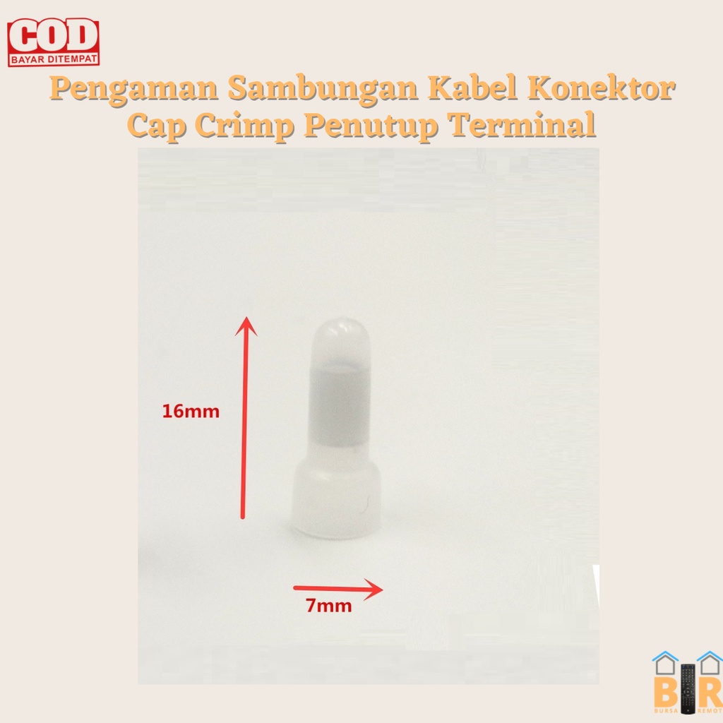 Lasdop Pengaman Sambungan Kabel Konektor Cap Crimp Penutup Terminal (5pcs)