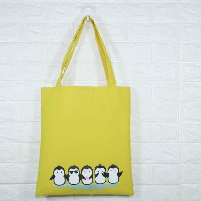 Totebag Semi Canvas Pinguin