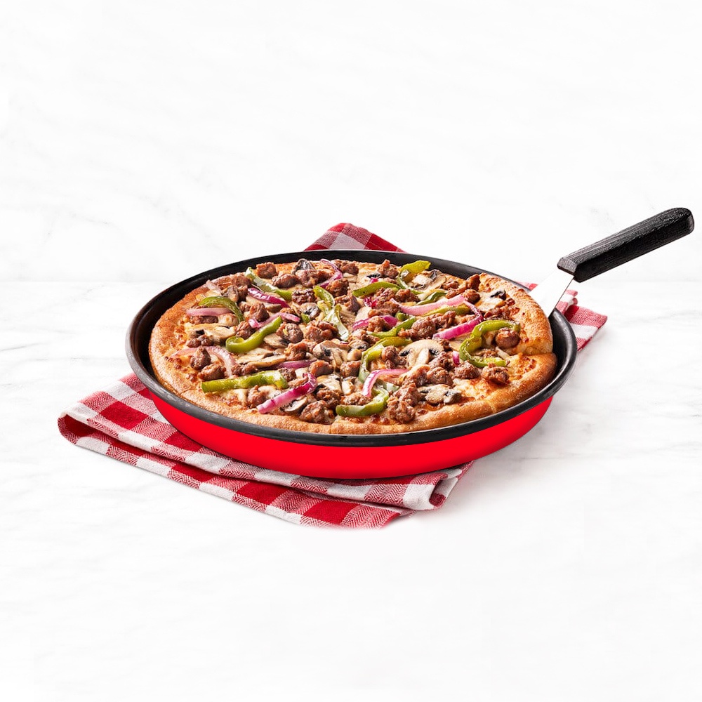 FM - Loyang Pizza Anti lengket Makcook Pizza Plate 24 cm – Hitam