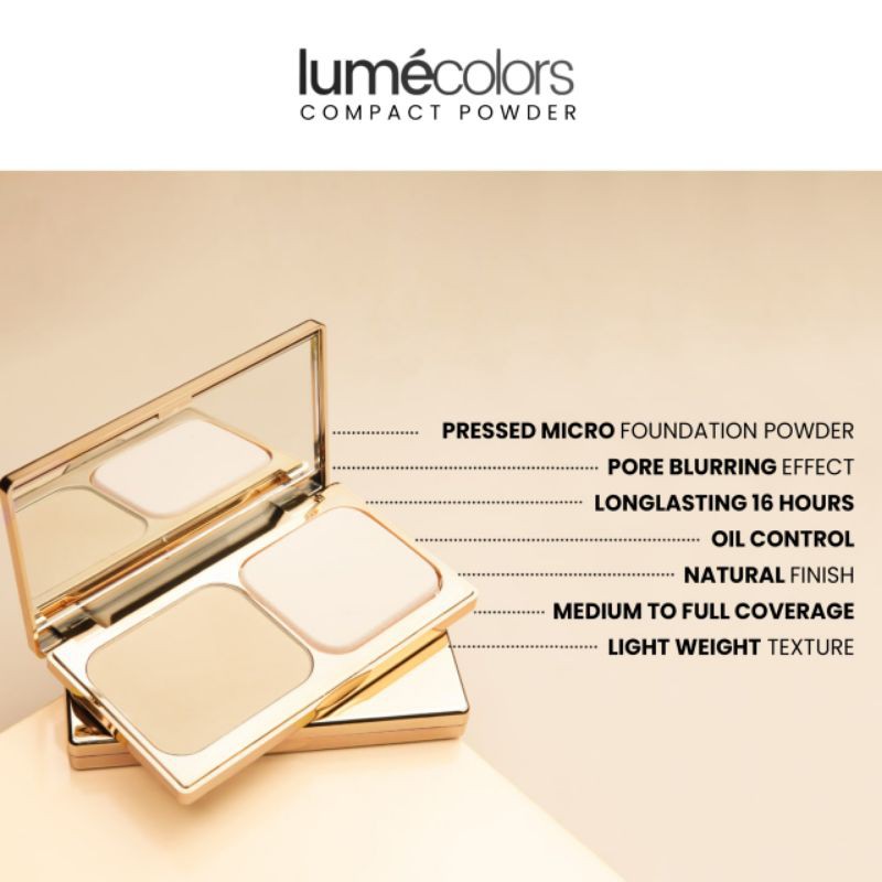 Lumecolors COMPACT POWDER TWO WAY CAKE FOUNDATION PORE BLURRING OIL CONTROL CHRISTINA LIE