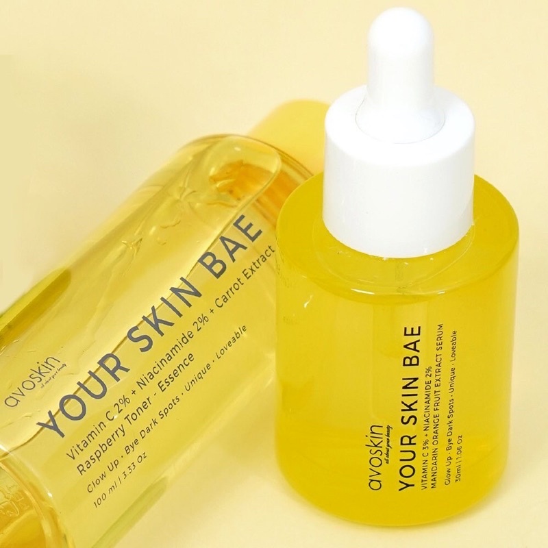 AVOSKIN Your Skin Bae TONER Vitamin C 2% + Niacinamide 2% + Carrot Extract + Raspberry 100ml BPOM