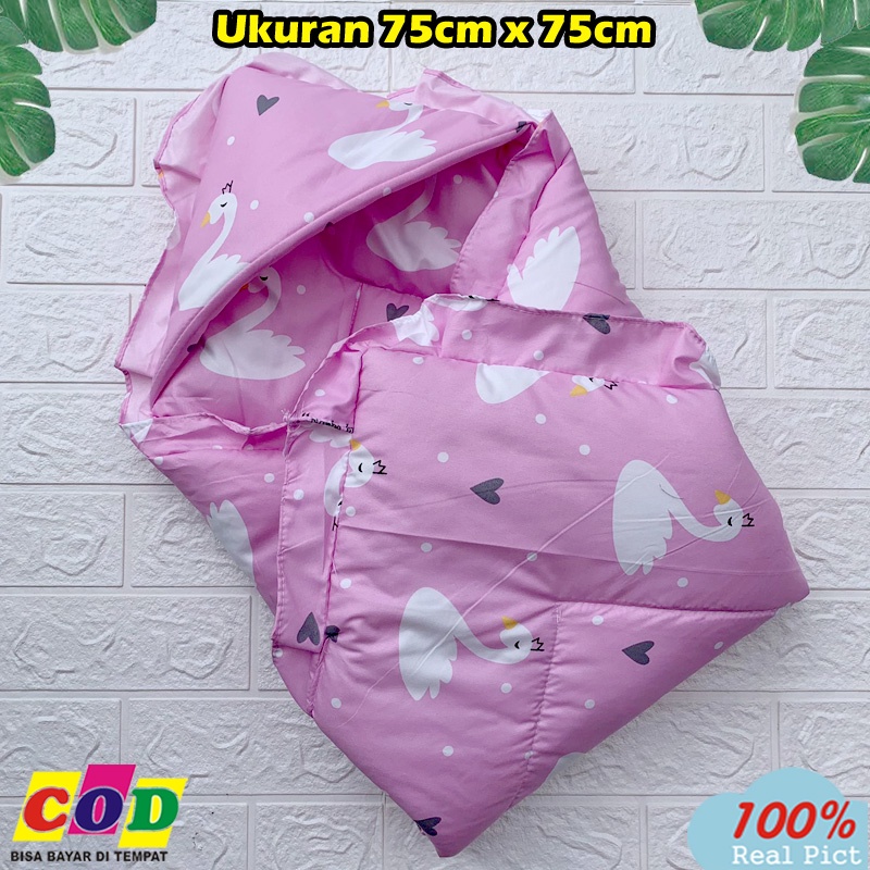 Badcover Bayi Tebal Selimut Bayi Baru Lahir Hangat Selimut Tipi Bayi Karakter Selimut Topi Hoodie Bayi Almeera Baby and Kids