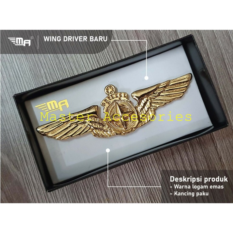 Brivet Wing Driver Baru TNI/Militer Brivet Pin Wing