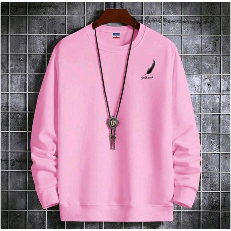 sweater crewneck pria GOOD termurah /bahan fleece  lembut dan tebal