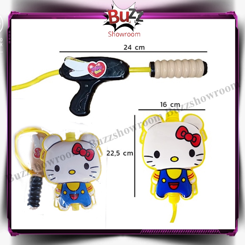 Water Gun Backpack Mainan Anak Tas Pistol Air Senapan Batman Hello Kitty