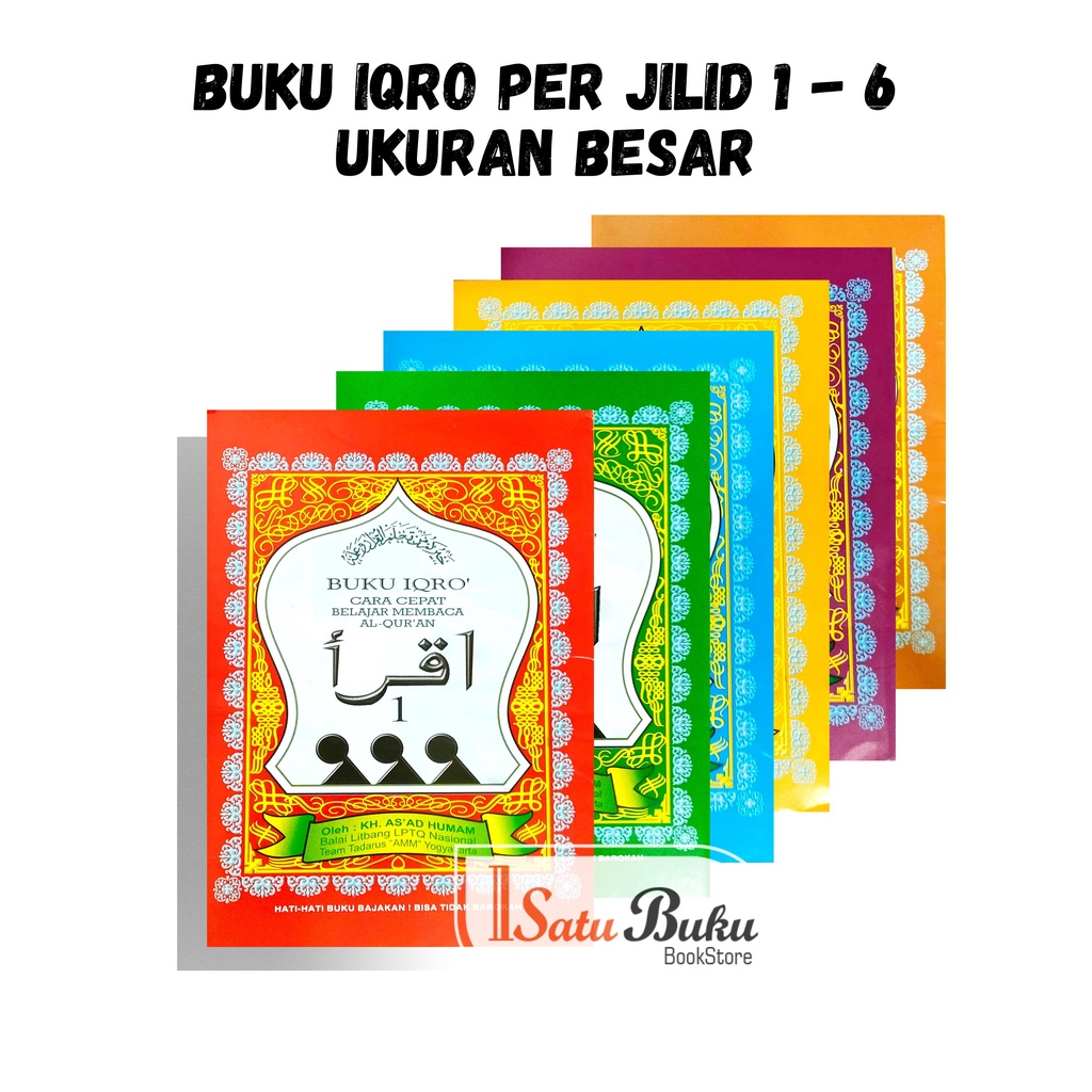 Jual Buku IQRO Set Per Jilid 1 Sampai 6 Ukuran Besar | Shopee Indonesia