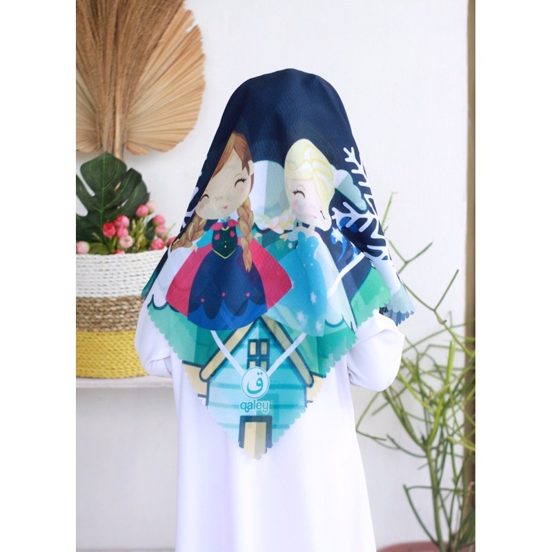 VOAL PRINTING ANAK MOTIF BABY FROZEN / HIJAB ANAK FROZEN / JILBAB FROZEN / KERUDUNG FROZEN