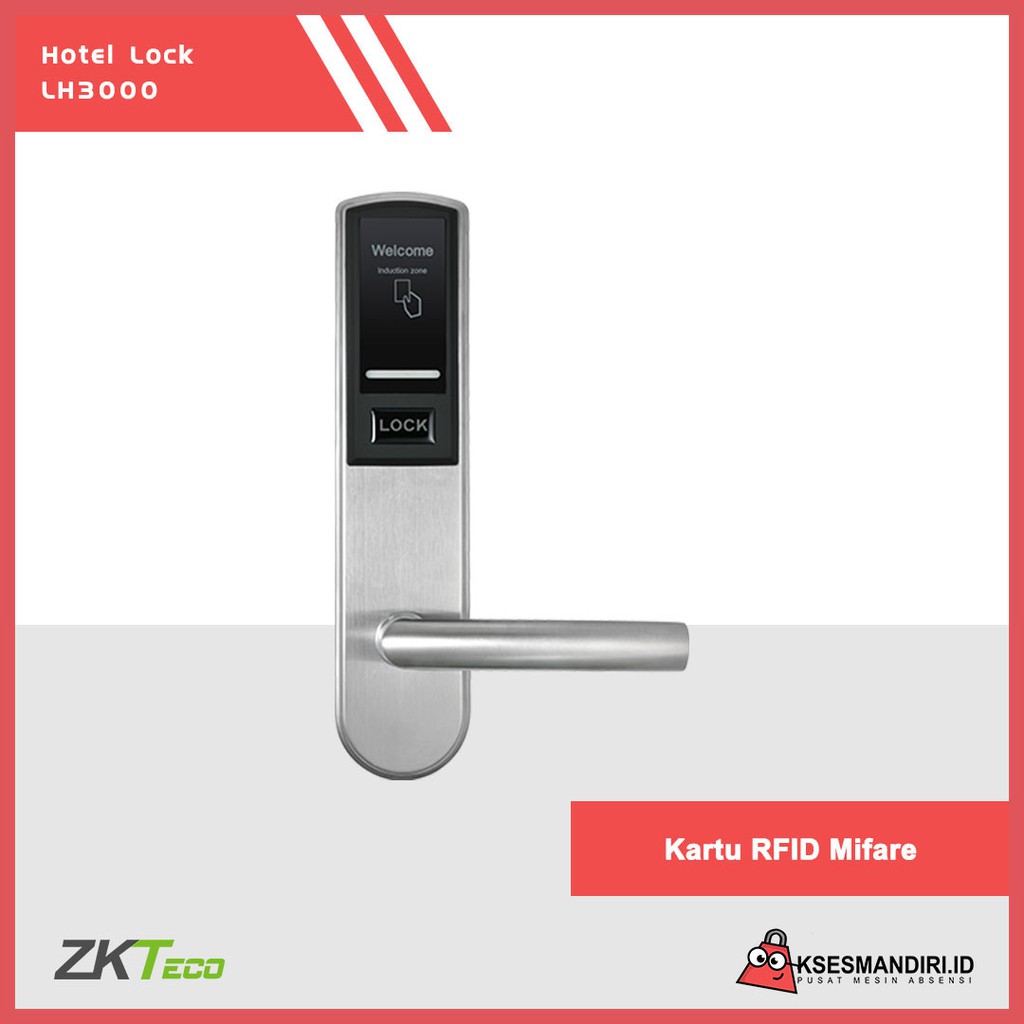 Handle Pintu Hotel Lock Keylock Zkteco LH3000