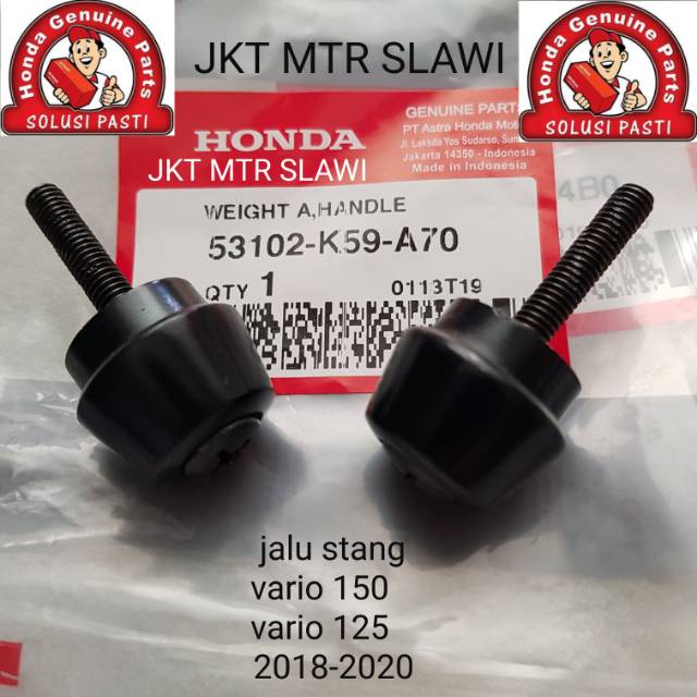 53102-K59-A70 jalu stang sepasang 1set gratis baut 2pcs  stabliser new vario 150 vario 125 2018-2020 1set ori honda ahm asli honda