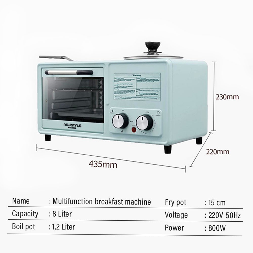 Mesin Pembuat Sarapan 3 in 1 Multifungsi