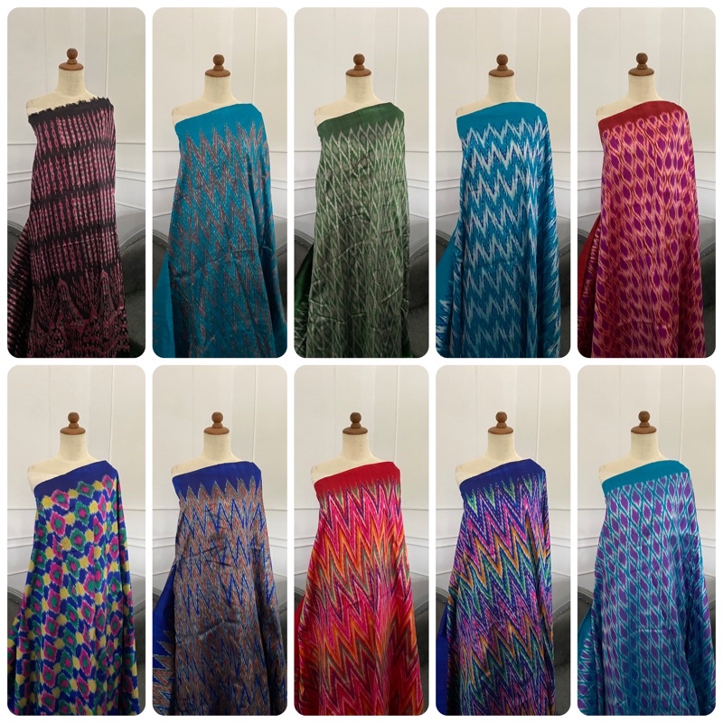 Kain Tenun Sutera Ikat Asli 100% Bugis Sengkang,Makassar (Harga 0,5 meter) Original Silk