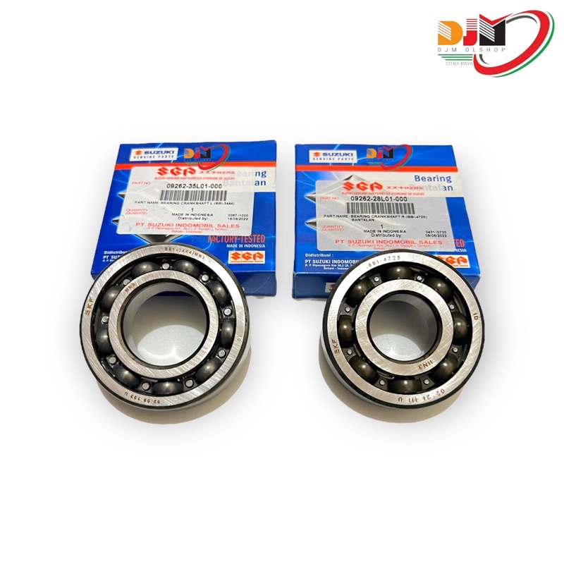 BEARING KRUK AS SUZUKI SATRIA FU150 ORIGINAL SGP Kiri 09262-28L01-000 | Kanan 09262-35L01-000