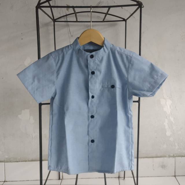 Kemeja anak laki laki kemeja koko anak kemko  pakaian baju atasan anak laki laki keren warna biru