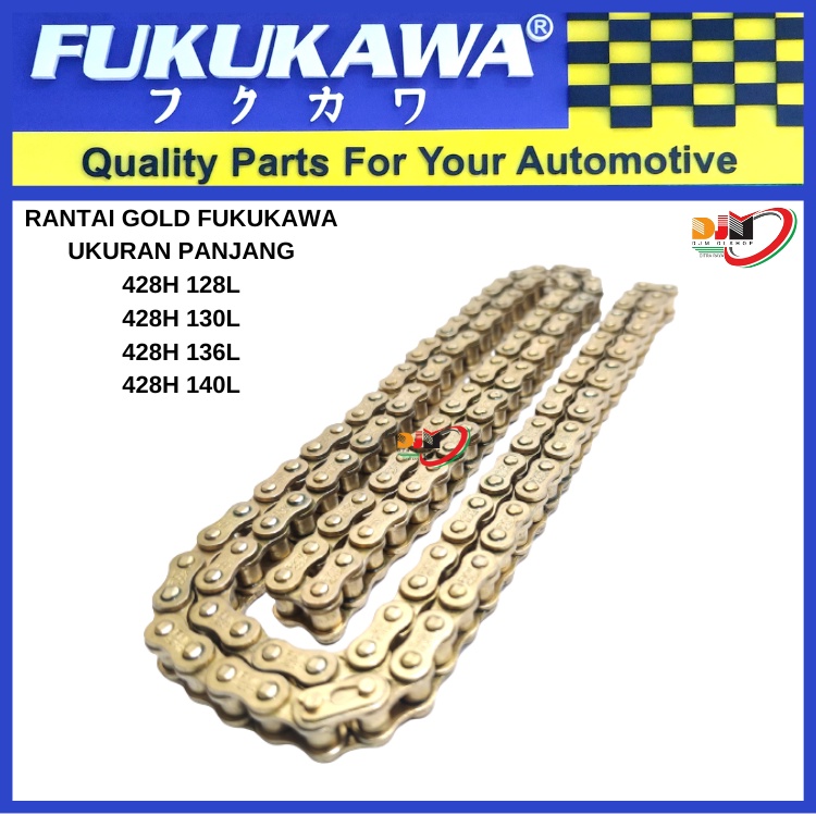 Rantai Emas Gold Kuning 428H-128L-130L-136L-140L Japan OEM Fukukawa