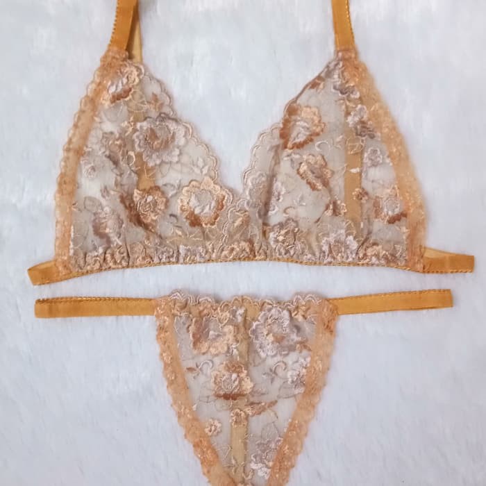 Bra Set Transparan ( Bra + Cd G String ) 8362