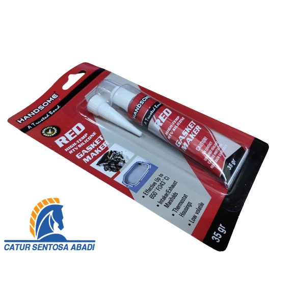 

Lem High Temp Red Silicone Sealant RTV Silikon Merah 650 35gr Handsome CSA