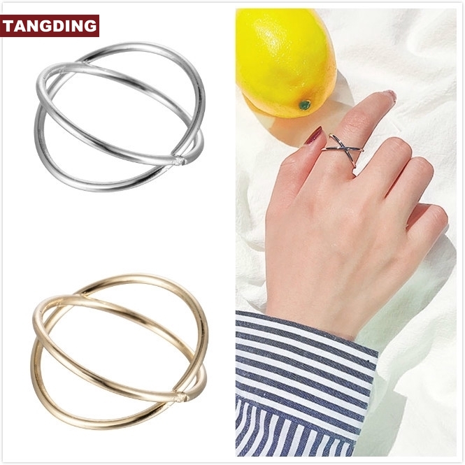 【COD Tangding】X Cross Stereoscopic Hollowed-up Ring with Joint Forefinger Tail Ring