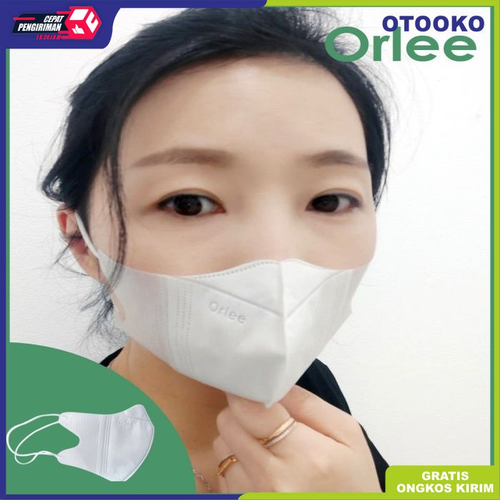 Masker Duckbill 3D Embos Orlee 3 Ply 3Ply Earloop Kemenkes isi 10 pcs