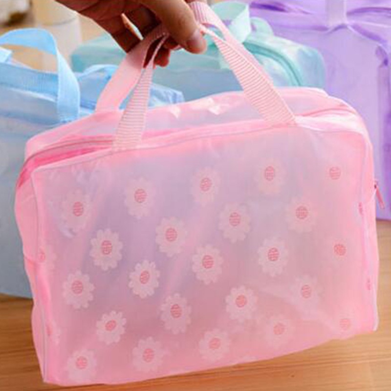 Tas Kosmetik Wanita Transparant / Pouch Kosmetik / Pouch Perlengkapan Mandi / Pouch Travel