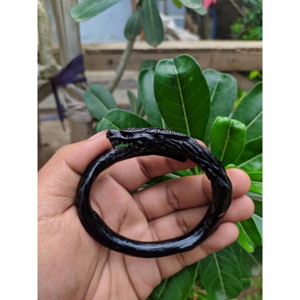 Akar Bahar hitam gelang akar Bahar hitam asli ukir naga