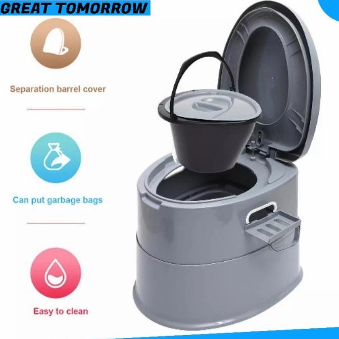 GT TOILET KLOSET DUDUK PORTABLE UNTUK LANSIA DENGAN HOLDER DSS3645CE